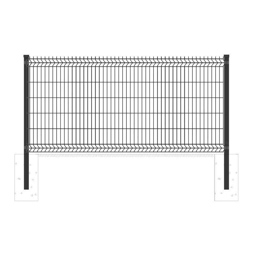 Black garden fence