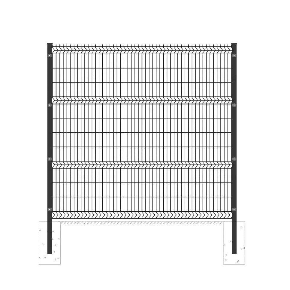 Black fence wire mesh security