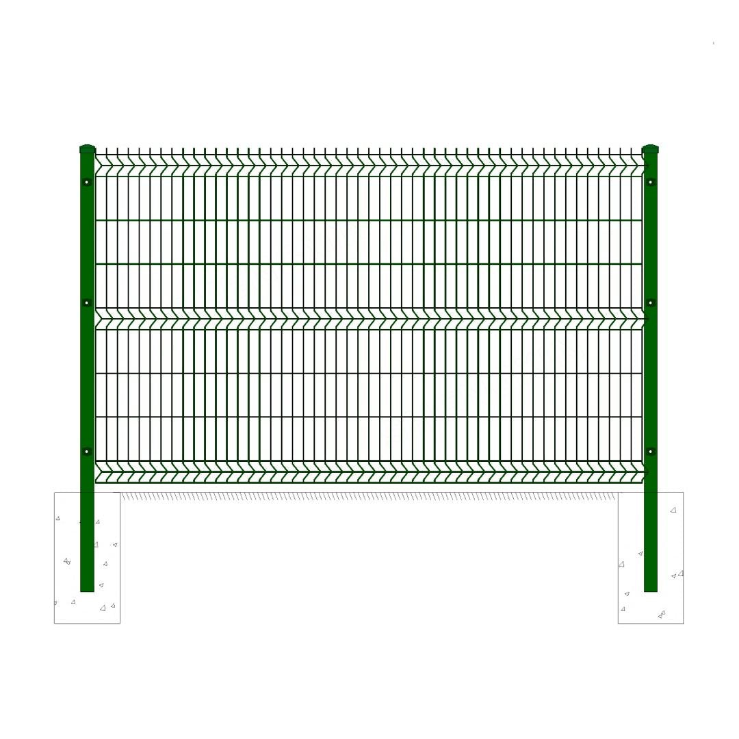 steel wire fence eight feet